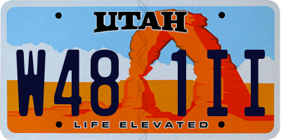 UT license plate W481II