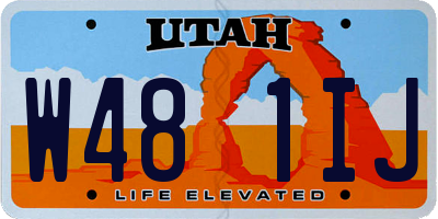 UT license plate W481IJ