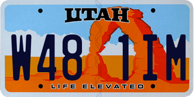 UT license plate W481IM
