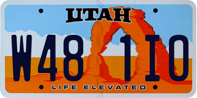UT license plate W481IO