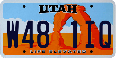 UT license plate W481IQ