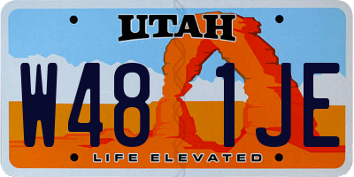 UT license plate W481JE