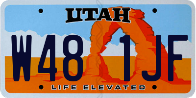 UT license plate W481JF