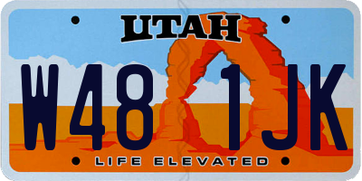 UT license plate W481JK