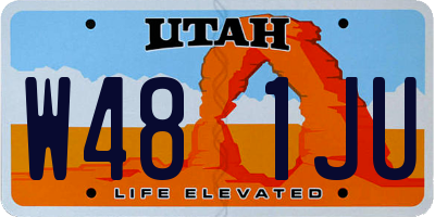 UT license plate W481JU