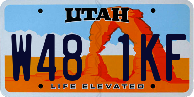UT license plate W481KF