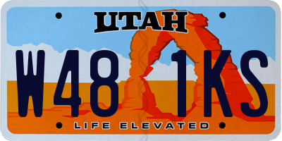 UT license plate W481KS