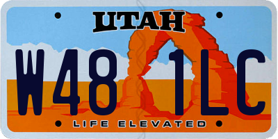 UT license plate W481LC
