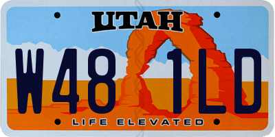 UT license plate W481LD