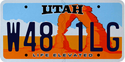 UT license plate W481LG