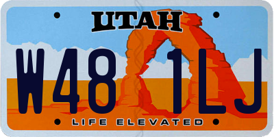 UT license plate W481LJ