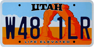 UT license plate W481LR