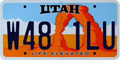 UT license plate W481LU