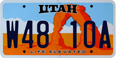 UT license plate W481OA