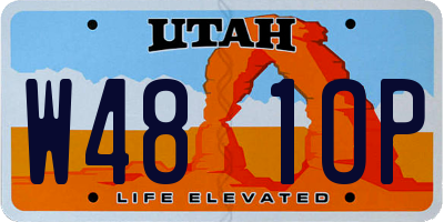 UT license plate W481OP