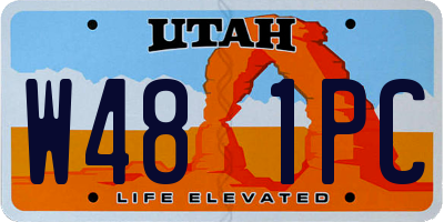 UT license plate W481PC