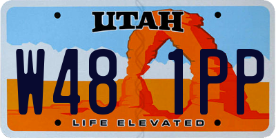 UT license plate W481PP