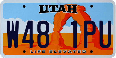 UT license plate W481PU