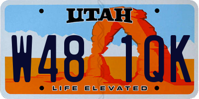 UT license plate W481QK