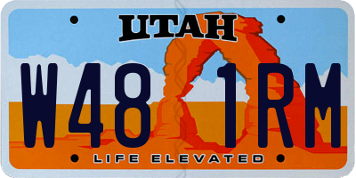 UT license plate W481RM