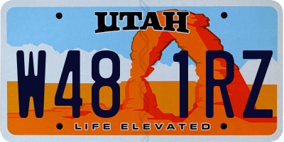 UT license plate W481RZ