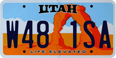 UT license plate W481SA