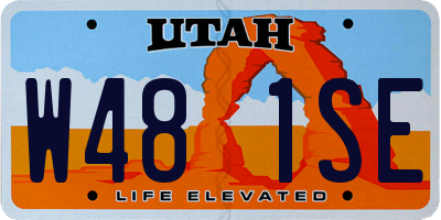 UT license plate W481SE