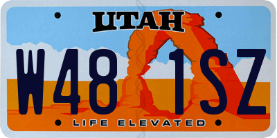 UT license plate W481SZ