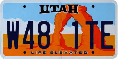 UT license plate W481TE