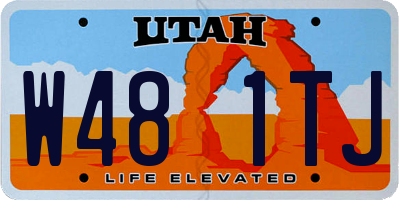UT license plate W481TJ