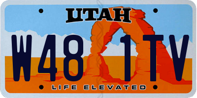 UT license plate W481TV