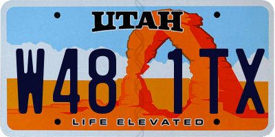 UT license plate W481TX