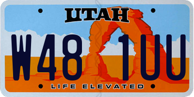 UT license plate W481UU