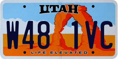 UT license plate W481VC