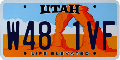 UT license plate W481VF