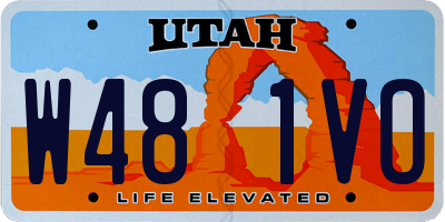 UT license plate W481VO