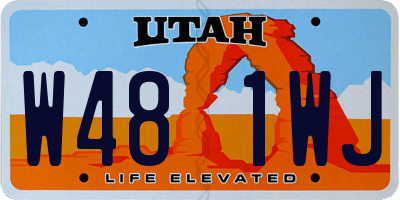 UT license plate W481WJ