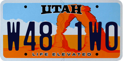 UT license plate W481WO