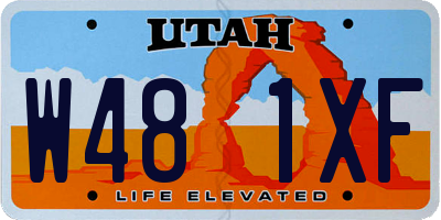 UT license plate W481XF