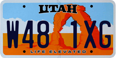 UT license plate W481XG