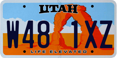 UT license plate W481XZ