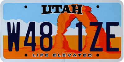 UT license plate W481ZE