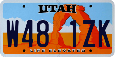 UT license plate W481ZK