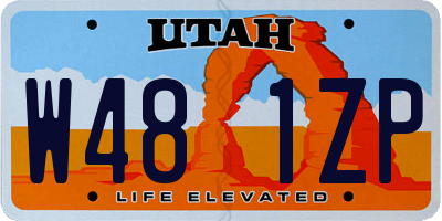 UT license plate W481ZP