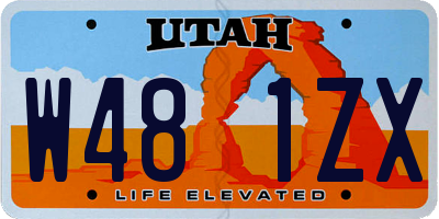 UT license plate W481ZX