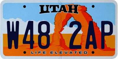 UT license plate W482AP