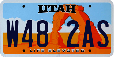 UT license plate W482AS