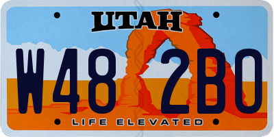 UT license plate W482BO