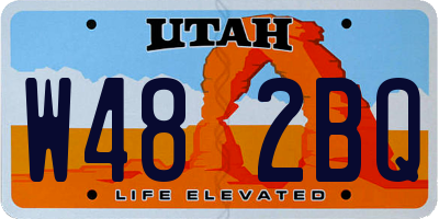 UT license plate W482BQ
