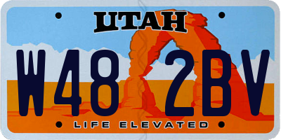 UT license plate W482BV